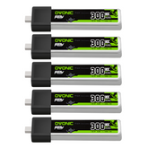 5 x OVONIC 3.8V 80C 300mAh 1S Lipo Battery High Voltage with BT2.0 Plug